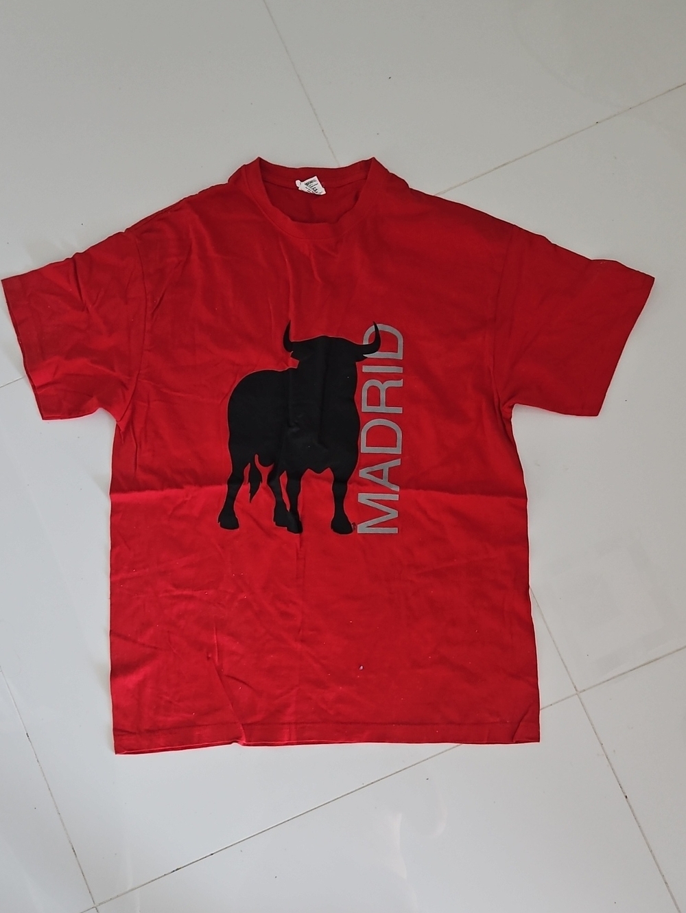 Red Madrid Bull Graphic Short Sleeve Tee